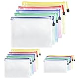 Brevanza 15 Stück Dokumententasche A4+A5+A6, Wasserdichte Mesh Dokumententaschen,...