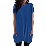 WILLBEST Tshirt y2k Tunika Damen Sommer Langarm Damen Bluse Kurzarm braun Bluse Damen...