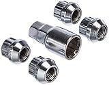 Safe your car 05.205.06 Felgenschloss Diebstahlsicherung Typ F, 4-er Set mit 1 Adapter,...