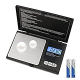 KEWUZY Taschenwaage, 500g / 0,01g Digitalwaage Grammwaage Feinwaage Goldwaage Münzwaage...