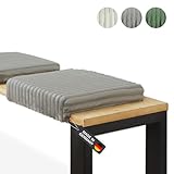 Lycce Deluxe Bankauflage mit Klemmkissen und Extra Polsterung, Sitzkissen aus Cordstoff...