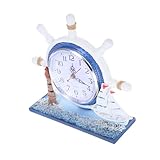VINTORKY dekorative Uhr mediterrane wanddekoration nautische Wanduhren weiße...