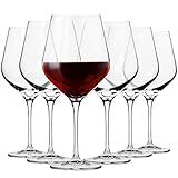 Krosno Große Burgunder Rot-Weingläser | Set von 6 | 860 ML | Splendour Kollektion |...