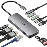 ICZI USB C Docking Station Dual HDMI 11 IN 1 USB Hub 2 HDMI, Gigabit Ethernet, 5X USB...