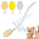 Rückenbürste mit langem Stiel, 3-in-1 Rückenbadbürste zum Duschen,...