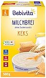 Bebivita Milchbreie ohne Zuckerzusatz Milchbrei Keks (4x500g)