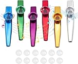 6 Stück Kazoo Percussion Instrument Metall Kazoo Vorschulspielzeug Musikgeräte...