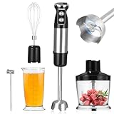 Stabmixer Edelstahl 5 in 1 Stabmixer Set 1000 Watt Pürierstab mit 12...