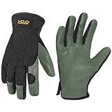 HANDLANDY Herren-Gartenhandschuhe aus Leder, Allzweck-Arbeitshandschuhe für Garten- und...