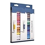 Rayher Hobby 38919000 Ölfarben-Set, 24 Farben, je Tube 12 ml, ideal für Keilrahmen,...