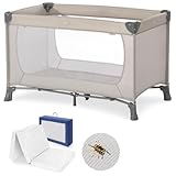 hauck Baby Reisebett Set Dream N Play mit extra Alvi Komfort Matratze und Moskitonetz -...