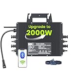 RC Mikrowechselrichter 2000W für Balkonkraftwerk, 26-60V DC Eingang pro Kanal, 99.8% MPPT...
