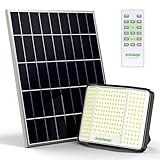 intelamp Solarlampen für Außen ohne Sensor LED Außenstrahler mit großem Solarpanel,...