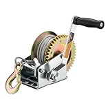 Wiltec Handseilwinde bis 720kg Übersetzung 4:1 128x160x215mm, Winde mit 10m...