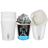 SYITCUN 7.5cm Sukkulenten Töpfe mit Bewässerungssystem,10er Set Plastik Kaktus...