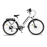 URBANBIKER Sidney E-Bike Weiß 26' Zoll, Motor 250W, herausnehmbarer Lithium-Akku 504 WH...