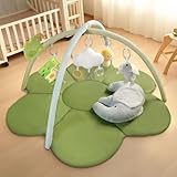 Forest Spielbogen Baby, Größere Spielmatte & Krabbelmatte Baby mit Kissen, Spiegel und 5...