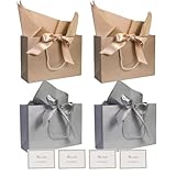 TAIXING 4 Stück Geschenktüten Geschenktüte Groß mit Schleifenbändern und...