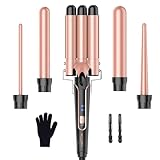 BESTOPE PRO Lockenstab Lockenstäbe 3 Fässer Welleneisen 5 in 1– Lockenstab Set 3...