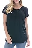 Smallshow Damen Mutterschaft Stilltop Kurzarm Umstandstop Umstandsmode...