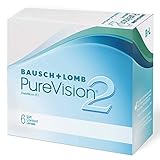 Bausch + Lomb PureVision 2 Monatslinsen, sehr dünne sphärische Kontaktlinsen,...