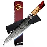 Grandsharp Kiritsuke Damastmesser 20 cm mit Extrem Scharfe Klinge Kochmesser...