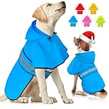 Weesiber Hunderegenmantel, Reflektierender Hund Regenmantel mit Leinenloch,...