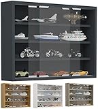 VCM Holz Glas Hängevitrine Wandvitrine Sammel Deko Sammler Vitrine Agisa M...