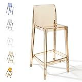 Barhocker aus transparentem Acryl, 65 cm, moderner rückenfreier Hochstuhl für Küche und...