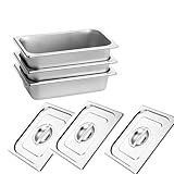 Panierschalen Set 3-Teilig, Edelstahlbehälter mit Deckel, Panier-Set aus Edelstahl,...