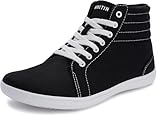 WHITIN Barfußschuhe Herren Winter Barfuss Schuhe Damen Canvas Barfuß Flach Sneaker...