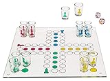Out of the Blue 79/3943 - Glas Trinkspiel Ludo, mit 16 Gläsern und 2 Würfeln,...