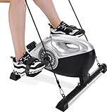 Mini Exercise Bike Under-table Fitness Bike Bicycle Pedal Exerciser with 16 Levels of...