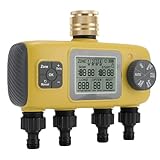 MasYosh Bewässerungs-Timer mit 4 Zonen-Unabhängiger Programmier Barer 3/4-Zoll...