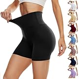 DDOBB Radlerhose Damen Kurze Shorts Bauchweg Sporthose Leggings Blickdicht High Waist...