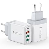 40W USB C Ladegerät, Schnellladegerät 2er-Pack 4 Port USB Adapter USB C Ladestecker für...