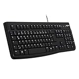 Logitech K120 Kabelgebundene Business Tastatur für Windows und Linux, USB-Anschluss,...
