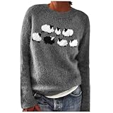 FASLOLSDP Norweger-Pullover Für Damen Weihnachts Sweatshirt Damen Bequem Klamotten...