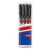 edding 140 S Permanenter Folienschreiber - 4er-Set - 4 bunte Farben - Rundspitze 0,3mm-zum...