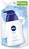 NIVEA Creme Soft Pflegeseife Nachfüllbeutel (500 ml), pflegende Handseife mit Mandel-Öl,...