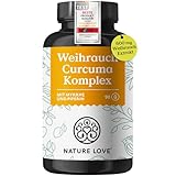NATURE LOVE® Weihrauch Kurkuma Kapseln - 90 Stück - 600mg Weihrauch Extrakt davon 360mg...