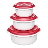 EMSA Mikrowellentopf 3er Set Micro Family Mikrowellendose, Mikrowellenbox,...