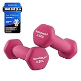 SONGMICS Hanteln 2er Set, 2 x 0,5 kg, Kurzhanteln mit matter Beschichtung aus...