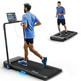 Riksion Laufband für Zuhause, Laufband Klappbar bis 14 km/h, Walking Pad mit 12...
