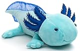 Uni-Toys Original Axolotl (hellblau) - Leuchtet im Dunkeln (fluoreszierender Plüsch) - 32...