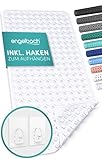 Engelbach® Badewannenmatte rutschfest Inkl. 2 Haken zum Aufhängen [88x40cm] 100%...