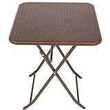 Gartentisch klappbar Klapptisch 60x60 x72.5cm Balkontisch mit Stahlrahmenbeine Esstisch...