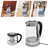 Wasserkocher Glas Reisewasserkocher, Wasserkocher 1800W 2.5L, Elektrischer Wasserkocher...
