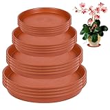 ZHXGO 16 Stück Blumentopf Untersetzer, 11.4/15/17.7/20.7cm Pflanzen-Untersetzer,...