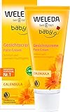 WELEDA Bio Baby Calendula Gesichtscreme - Naturkosmetik Feuchtigkeitscreme mit Mandelöl &...